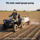 Giantz 150kg ATV Garden Trailer Weed Sprayer Tow Behind Cart Ride on Mower Attachment Black