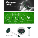 Gardeon Snake Repeller Set of 12 Solar LED Pulse Plus Ultrasonic Pest Rodent Repellent