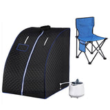 Devanti Portable Steam Sauna Tent 1000W 2L Steamer Pot Personal Home SPA Timer