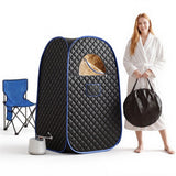 Devanti Portable Steam Sauna Tent 1-Min PoP Up 1000W 2L Steamer Home SPA Timer