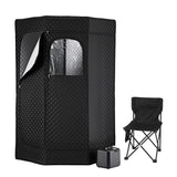 Devanti Portable Steam Sauna Tent 1000W 3L Steamer Pot Full Body Home SPA Timer