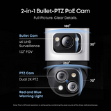 eufy S4 NVR POE 24/7 Security System - 2 x PTZ + 2 x Turret Cameras