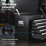 GIANTZ 5 Drawer Tool Chest Box Cabinet Lockable Garage Storage Organiser Black