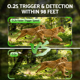 UL-TECH 4K WiFi Trail Camera 48MP 0.2s Trigger Game Camera Camo