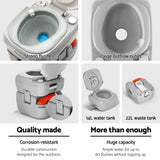 Weisshorn 22L Portable Camping Toilet Shower Tent Changing Room Outdoor Loo Set
