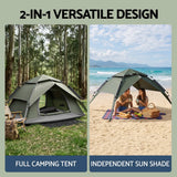 Weisshorn 2 Person Camping Tent Automatic Pop Up Water Repellent Shade Outdoor