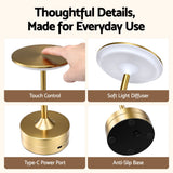Artiss Gold Touch Table Lamp, Warm to Cool White LED, Dimmable 3000-6000K 24 LEDs, Type-C