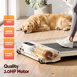 Everfit 3 in 1 Walking Pad Treadmill 12% Incline Under Desk Treadmills for Home Gym With 38cm Wide Belt Beige