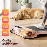 Everfit 3 in 1 Walking Pad Treadmill 12% Incline Under Desk Treadmills for Home Gym With 38cm Wide Belt Pink