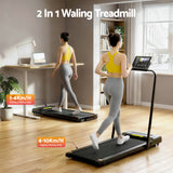 Everfit Treadmill Electric Walking Pad Under Desk Home Gym Fitness 380mm Black