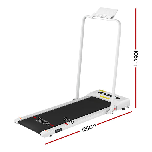 Everfit Treadmill Electric Walking Pad Under Desk Home Gym Fitness 380mm White