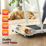 Everfit Treadmill Electric Walking Pad Under Desk Home Gym Fitness 380mm White