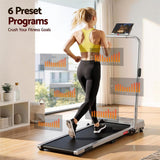 Everfit 3 in 1 Walking Pad Treadmill 12% Incline Under Desk Foldable for Home With 38cm Belt Silver