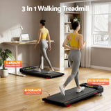 Everfit Treadmill Electric Walking Pad with Incline Under Desk Home Gym Black