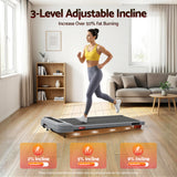 Everfit Treadmill Electric Walking Pad with Incline Under Desk Home Gym Grey