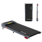 Everfit Treadmill Electric Walking Pad with Incline Under Desk Home Gym Grey