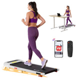 Everfit Treadmill Electric Walking Pad with Incline Under Desk Home Gym White