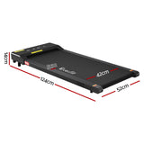Everfit Treadmill Electric Walking Pad Under Desk Home Gym Fitness 400mm Black
