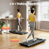 Everfit Treadmill Electric Walking Pad Under Desk Home Gym Fitness 400mm Grey