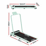 Everfit 3 in 1 Walking Pad Treadmill 12% Incline Foldable Under Desk Treadmills 40cm Belt Green