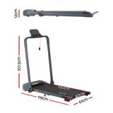Everfit Treadmill Electric Walking Pad with Incline Foldable for Home Gym Grey