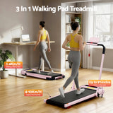 Everfit Treadmill Electric Walking Pad with Incline Foldable for Home Gym Pink