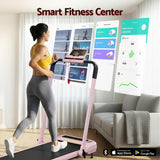 Everfit Treadmill Electric Walking Pad with Incline Foldable for Home Gym Pink