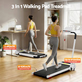 Everfit Treadmill Electric Walking Pad with Incline Foldable for Home Gym White