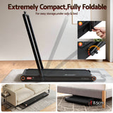 Everfit 4 in 1 Vibration Walking Pad Treadmill Under Desk Treadmills for Home Gym with App Control 380mm Black