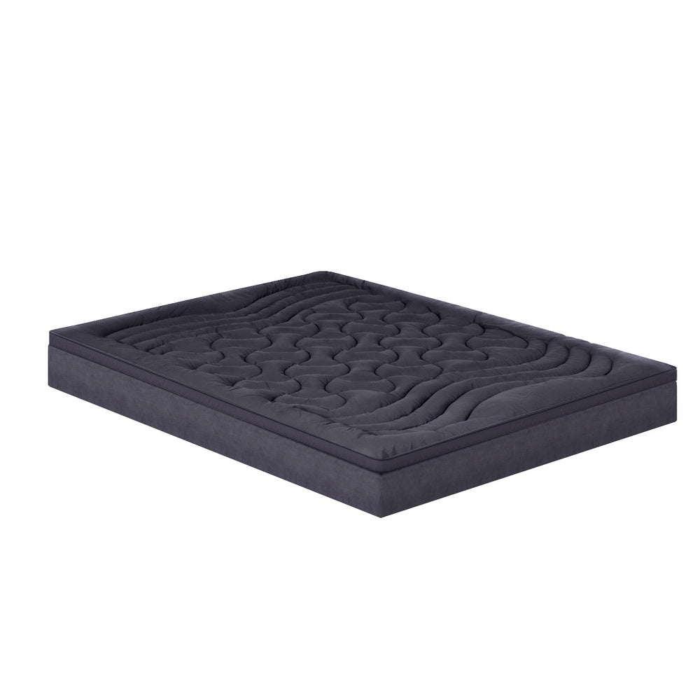 Giselle Bedding 3-Zone Pillowtop Mattress Topper 1000GSM for Back Pain Relief Washable with 45cm Deep Pocket King Single
