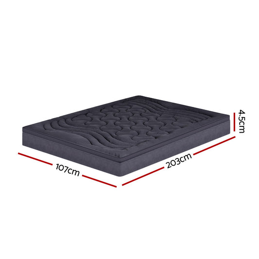 Giselle Bedding 3-Zone Pillowtop Mattress Topper 1000GSM for Back Pain Relief Washable with 45cm Deep Pocket King Single