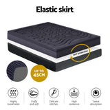 Giselle Bedding 3-Zone Pillowtop Mattress Topper 1000GSM for Back Pain Relief Washable with 45cm Deep Pocket King Single
