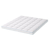 Giselle Bedding 1500GSM Bamboo Pillowtop Mattress Topper 10cm Thick Pad for Back Pain Relief, High Loft Cooling Underlay for Dorm & Guest Bed, 45cm Deep Pocket King
