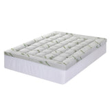Giselle Bedding 1500GSM Pillowtop Mattress Topper Bamboo Mattress Pad for Back Pain Relief Washable 11cm Thick Bed Cover with 45cm Deep Pocket Queen