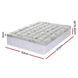 Giselle Bedding 1500GSM Pillowtop Mattress Topper Bamboo Mattress Pad for Back Pain Relief Washable 11cm Thick Bed Cover with 45cm Deep Pocket Queen