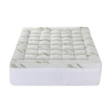 Giselle Bedding 1500GSM Pillowtop Mattress Topper Bamboo Mattress Pad for Back Pain Relief Washable 11cm Thick Bed Cover with 45cm Deep Pocket Queen