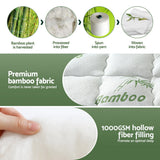 Giselle Bedding 5cm Pillowtop Mattress Topper 1000GSM Thick Soft Bamboo Cooling Pad for Back Pain Relief & Guest Bed, Washable Overfilled Cover with 45cm Deep Pocket Single
