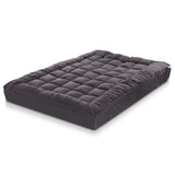 Giselle Bedding Bamboo Charcoal Filling Pillowtop Topper 1000GSM 5cm Thick Pillowtop Pad for Back Pain Relief Washable with 45cm Deep Pocket Double