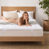 Giselle Queen Pillow Top Mattress Topper 1300GSM White Duck Feather For Old Bed Upgrade 5cm Thick