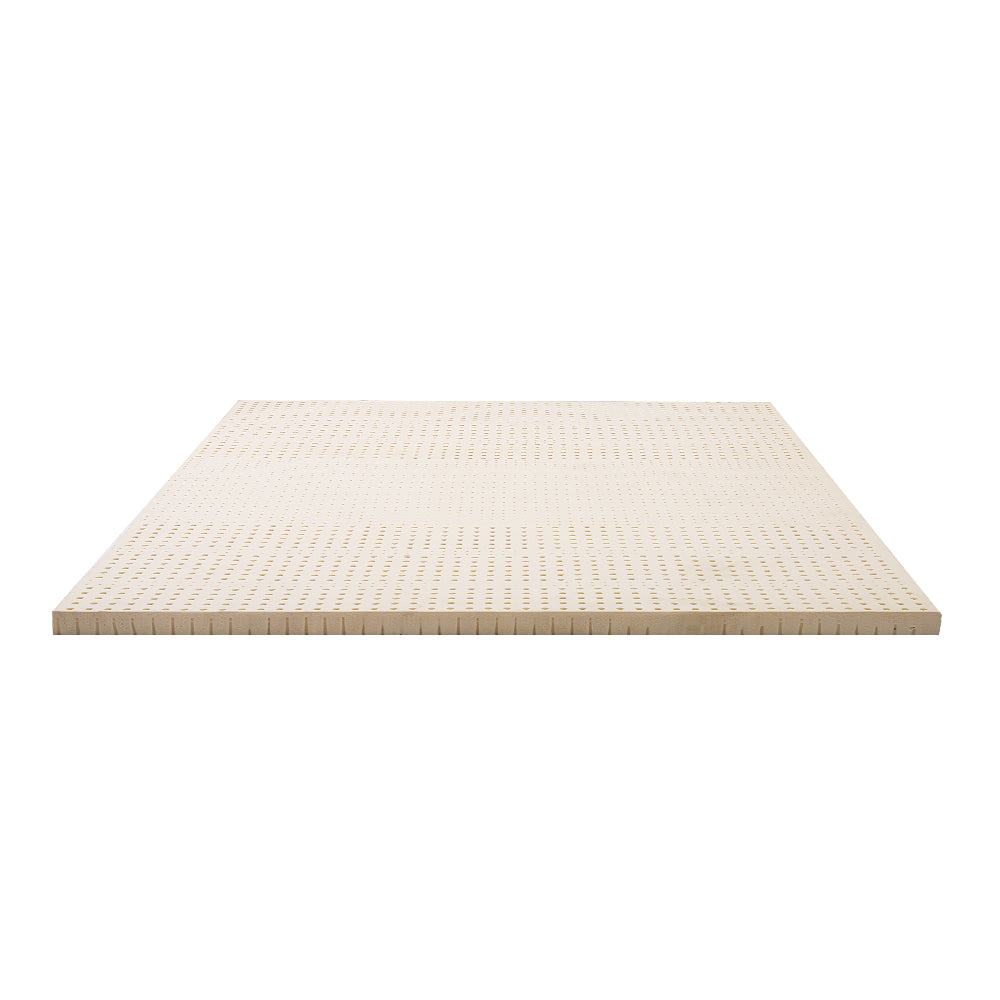 Giselle Bedding Latex Mattress Topper, 7.5cm Thick 7-Zone Pressure Relief Bed Pad with Washable Cover, Cooling Breathable Mat for Side Sleepers & Back Pain, Beige Queen