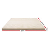 Giselle Bedding Latex Mattress Topper, 7.5cm Thick 7-Zone Pressure Relief Bed Pad with Washable Cover, Cooling Breathable Mat for Side Sleepers & Back Pain, Beige Queen