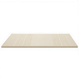 Giselle Bedding Latex Mattress Topper, 5cm Thick Cooling Bed Pad for Side Sleepers Pain Relief, 7 Zone Foldable Mat with Washable Cover for Guest Room Bedroom Single