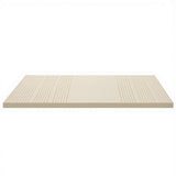 Giselle Bedding Latex Mattress Topper, 7.5cm Thick 7-Zone Pressure Relief Bed Pad with Washable Cover, Cooling Breathable Mat for Side Sleepers & Back Pain, Beige Single