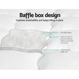 Giselle Bedding Pillowtop Mattress Topper 5cm Thick Mattress Pad for Back Pain Relief & Old Beds Machine Washable 500GSM Breathable Protector King Single