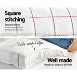 Giselle Bedding Pillowtop Mattress Topper 5cm Thick Pad for Back Pain Relief Washable Underlay Protector 1000GSM Microfibre Filling 45cm Deep Pocket Single