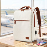 Wanderlite 20L Travel Laptop Backpack Carry On Work Bag with USB Port for Airlines Outdoor Business Beige