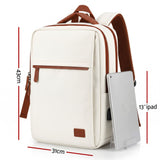 Wanderlite 20L Travel Laptop Backpack Carry On Work Bag with USB Port for Airlines Outdoor Business Beige