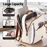 Wanderlite 20L Travel Laptop Backpack Carry On Work Bag with USB Port for Airlines Outdoor Business Beige