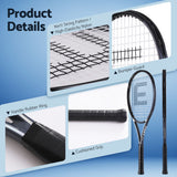 Everfit Tennis Racket Set 2 Pack 27 Inch Lightweight Cushioned Grip for Adults Black