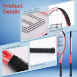 Everfit Tennis Racket Set 2 Pack 27 Inch Lightweight Cushioned Grip for Adults Pink